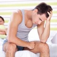 a man is upset about pathological discharge when excited